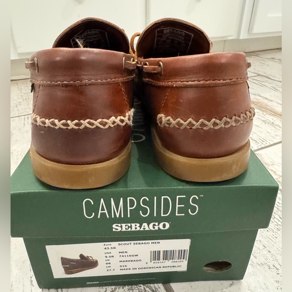 Sebago Campsides Size 9.5M Brown Leather Scout Camp Moc - Picture 7 of 9